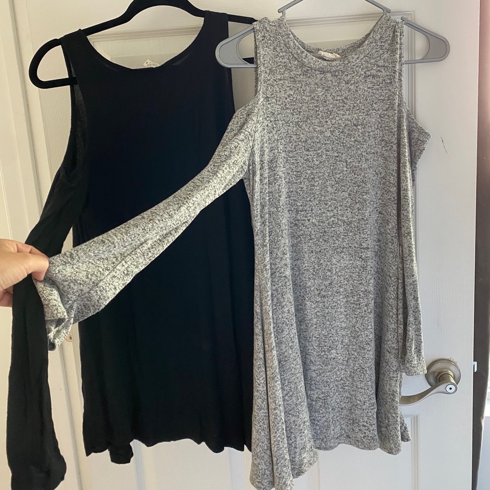 2 Cutout Shoulder Tunic Tops